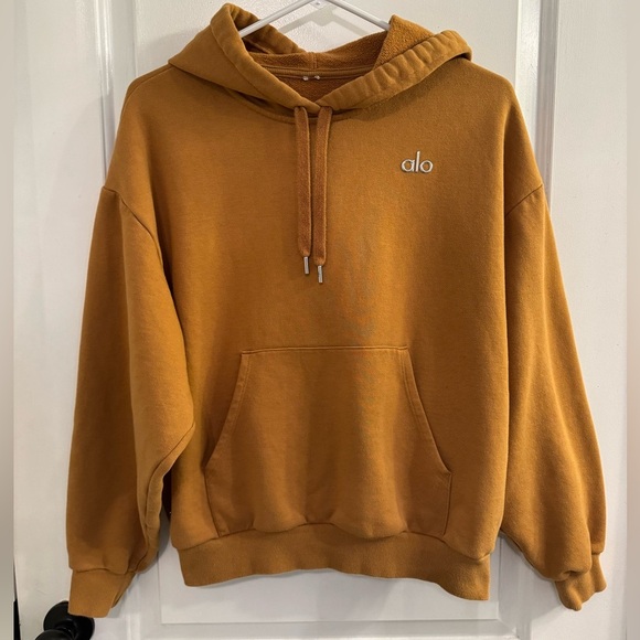 ALO Yoga Sweaters - ALO Yoga Accolade French Terry Hoodie Toffee Brown Small